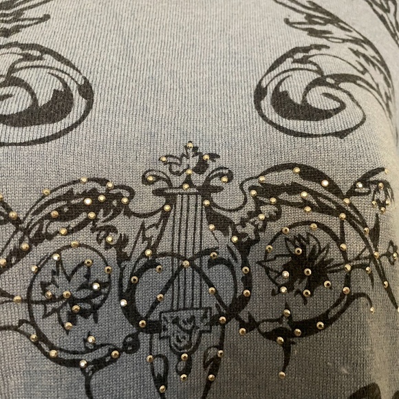 One World Long Sleeve Embroidered Floral Soft Knit Top , size L - Picture 5 of 5